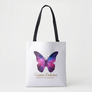 Cosmic Vlindersterrenstelsel Vleugels Tote Bag