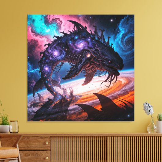 Cosmic Void Leviathan – Galactic Horror Art Print (Insitu (Woonkamer))