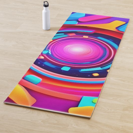 Cosmic Vortex: Een Neon Odyssee Yogamat (In situ)