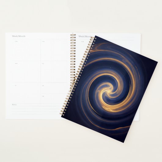 Cosmic Vortex of Golden Light Planner (Display)