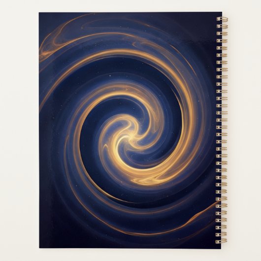 Cosmic Vortex of Golden Light Planner (Achterkant)