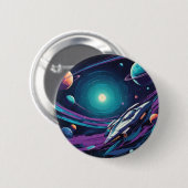 Cosmic Voyage Ronde Button 5,7 Cm (Voorkant /achterkant)
