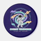 Cosmic Wanderer Astronaut Telescop Magneet (Voorkant)