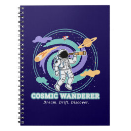 Cosmic Wanderer Astronaut Telescop Notitieboek