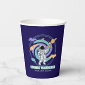 Cosmic Wanderer Astronaut Telescop Papieren Bekers (Achterkant)