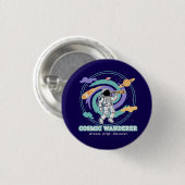 Cosmic Wanderer Astronaut Telescop Ronde Button 3,2 Cm (Voorkant /achterkant)