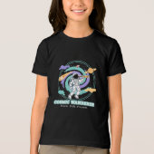 Cosmic Wanderer Astronaut Telescop Tri-Blend Shirt (Voorkant)