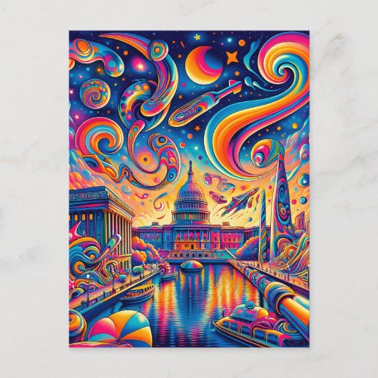 Cosmic Washington DC Briefkaart (Voorkant)