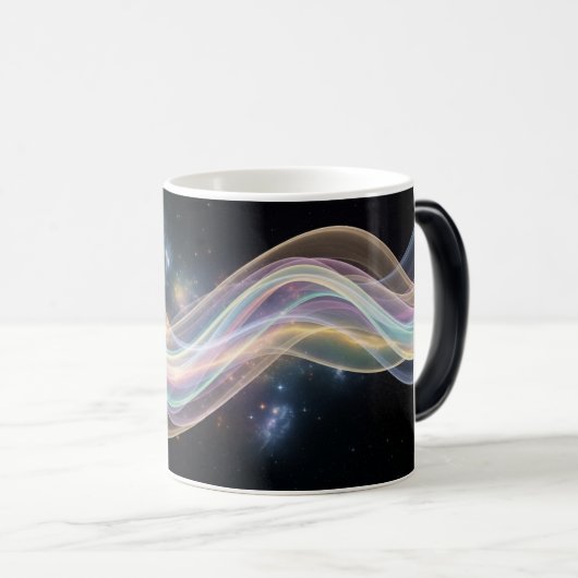 Cosmic Wave Galaxy Light Abstract Magische Mok (Voorkant rechts)