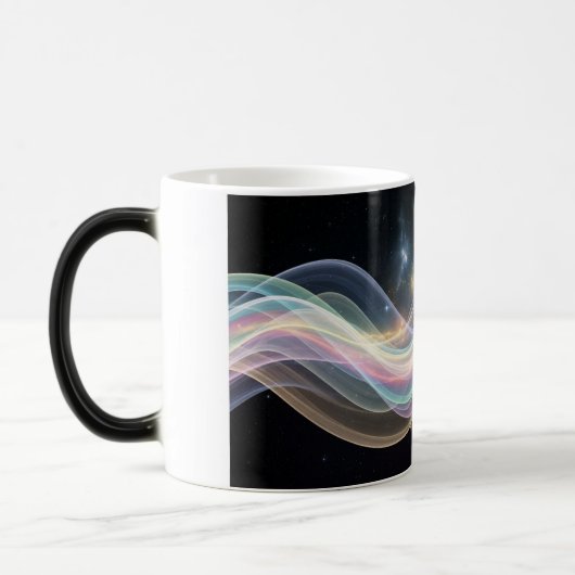 Cosmic Wave Galaxy Light Abstract Magische Mok (Links)