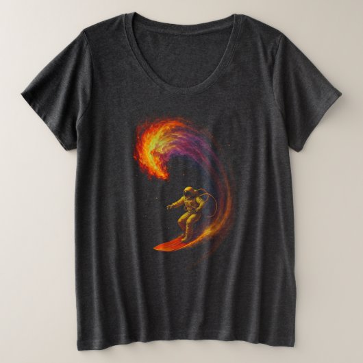 Cosmic Wave Rider Grote Maat T-shirt (Design voorkant)