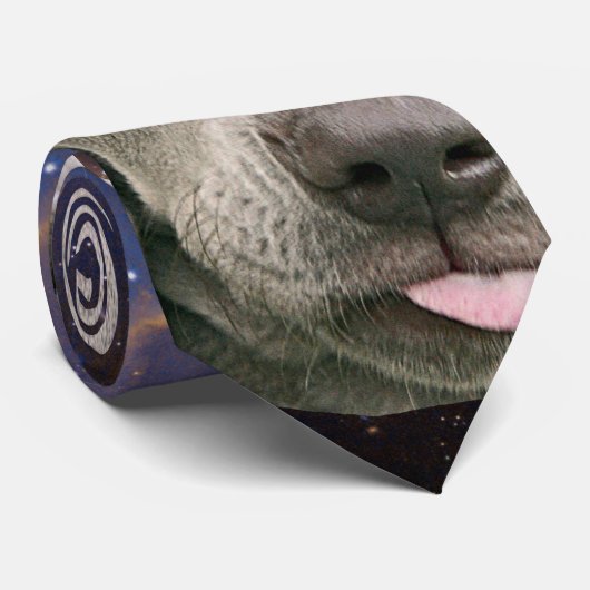 Cosmic Weimaraner in Space Stropdas (Opgerold)