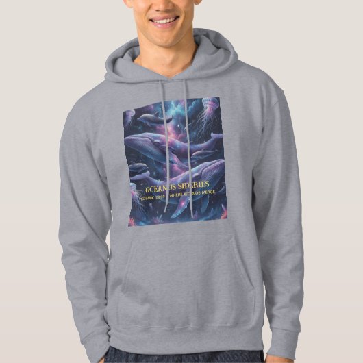 Cosmic Whale Galaxy Ocean Hoodie (Voorkant)