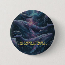 Cosmic Whale Galaxy Ocean Ronde Button 5,7 Cm