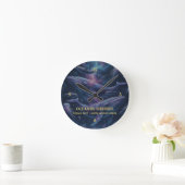Cosmic Whale Galaxy Ocean Ronde Klok (Huis)