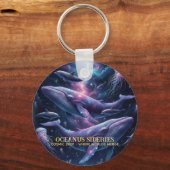 Cosmic Whale Galaxy Ocean Sleutelhanger (Voorkant)