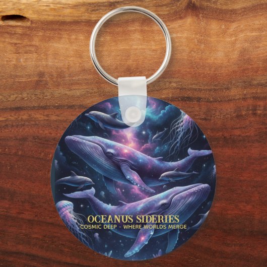 Cosmic Whale Galaxy Ocean Sleutelhanger (Voorkant)