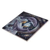 Cosmic Whale & Girl Photo Tile Tegeltje (Zijkant)