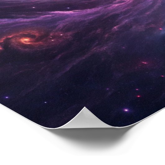 Cosmic Whirlpool: een wervelende nevel van sterren Poster (Hoek)