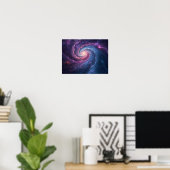 Cosmic Whirlpool: een wervelende nevel van sterren Poster (Thuiskantoor)