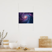 Cosmic Whirlpool: een wervelende nevel van sterren Poster (Keuken)