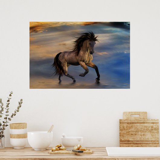 Cosmic ... wilde hengst poster (Keuken)