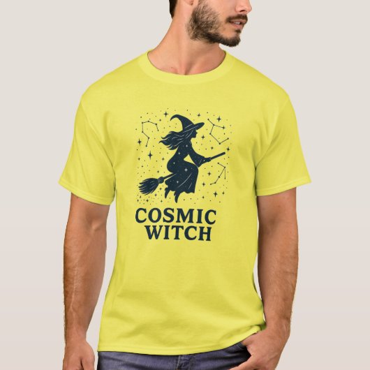 Cosmic Witch Bezem & Constellations T-shirt (Voorkant)