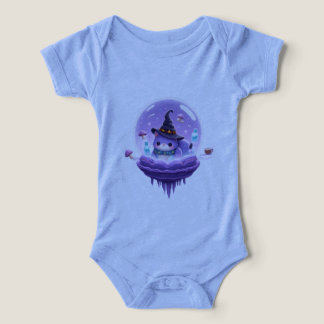 Cosmic Witch Cat Kawaii Baby Bodysuit