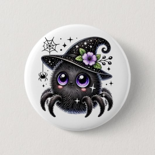 Cosmic Witch Spider Ronde Button 5,7 Cm (Voorkant)