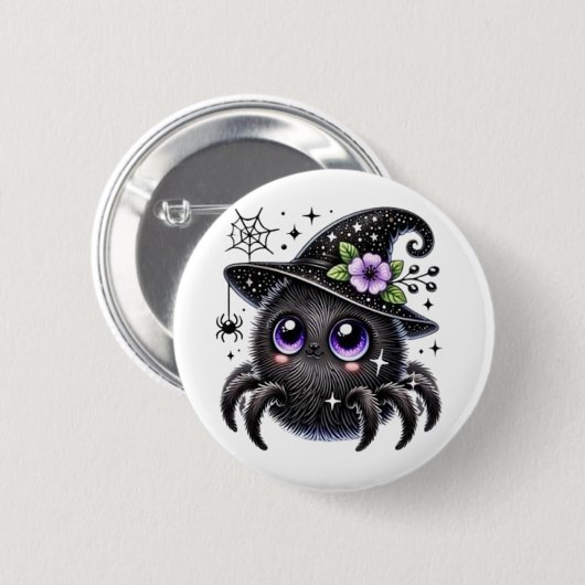 Cosmic Witch Spider Ronde Button 5,7 Cm (Voorkant /achterkant)