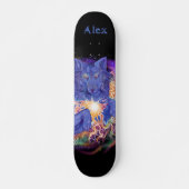 Cosmic Wolf, aangepaste naam Persoonlijk Skateboard (Voorkant)
