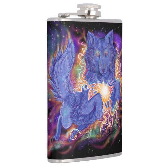 Cosmic Wolf Heupfles (Rechts)