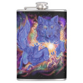 Cosmic Wolf Heupfles (Voorkant)
