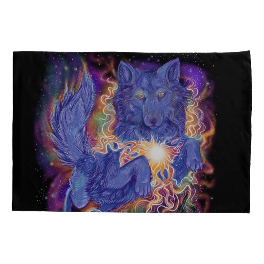 Cosmic Wolf Kussensloop (Achterkant)