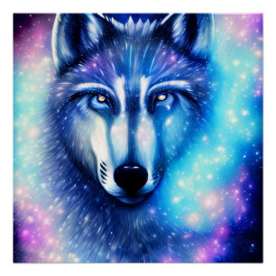 Cosmic Wolf Perfect Poster