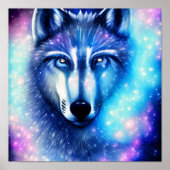 Cosmic Wolf Poster (Voorkant)