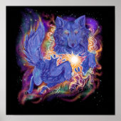 Cosmic Wolf Poster (Voorkant)