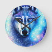Cosmic Wolf Ronde Klok (Voorkant)