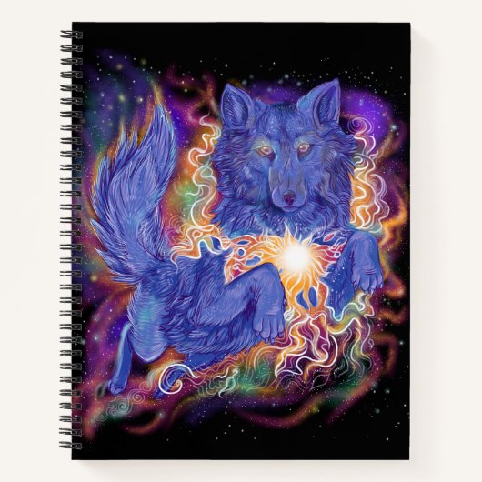 Cosmic Wolf Sketchbook Notitieboek (Voorkant)