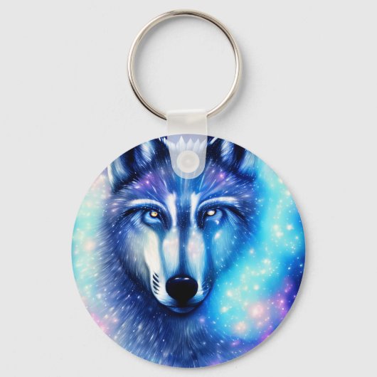 Cosmic Wolf Sleutelhanger (Voorkant)
