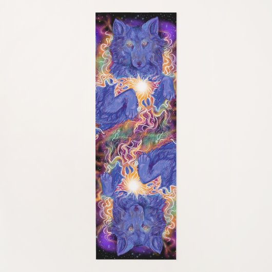 Cosmic Wolf Yogamat (Voorkant)