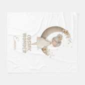 Cosmic Wonder Fairy Moon Persoonlijke naam Fleece Deken (Voorkant (Horizontaal))