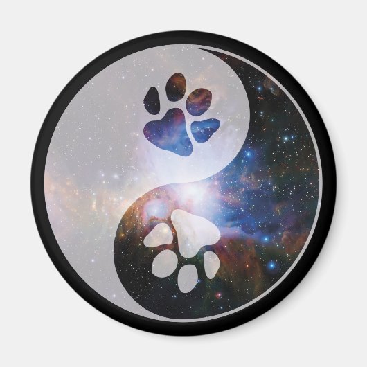Cosmic Yin Yang Paw Magneet (Voorkant)