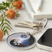 Cosmic Yin Yang Paw Sleutelhanger (Voorkant Rechts)