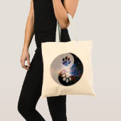 Cosmic Yin Yang Paw Tote Bag (Voorkant (product))