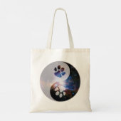 Cosmic Yin Yang Paw Tote Bag (Achterkant)