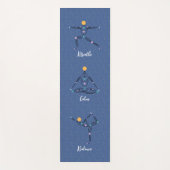 Cosmic Yoga Poses and Phrases Blue Yoga Mat (Voorkant)