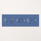 Cosmic Yoga Poses and Phrases Blue Yoga Mat (Voorkant (horizontaal))