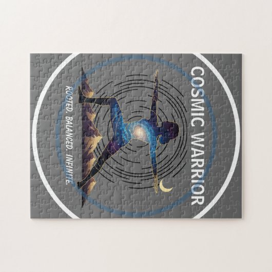 Cosmic Yoga Warrior | Galaxy Body Pose Legpuzzel (Horizontaal)