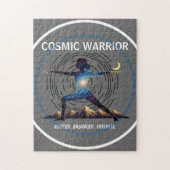 Cosmic Yoga Warrior | Galaxy Body Pose Legpuzzel (Verticaal)